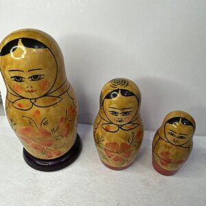 Vintage Russian wooden nesting dolls